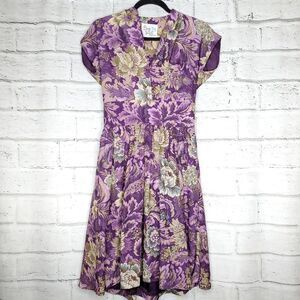 modcloth bea & dot floral purple dress Size small lined